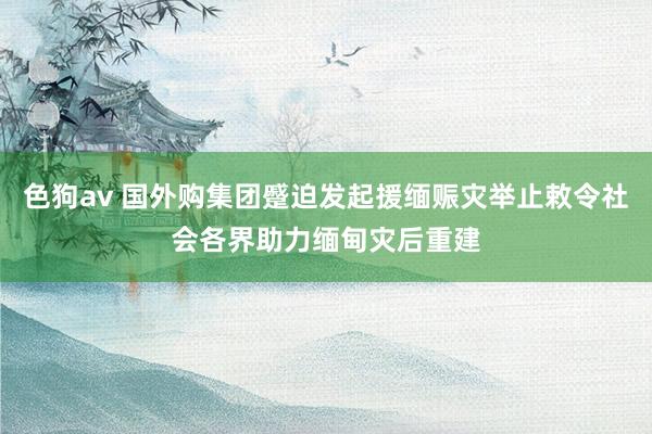 色狗av 国外购集团蹙迫发起援缅赈灾举止敕令社会各界助力缅甸灾后重建