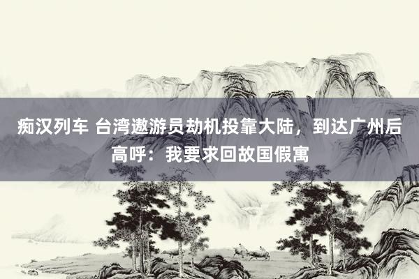 痴汉列车 台湾遨游员劫机投靠大陆，到达广州后高呼：我要求回故国假寓